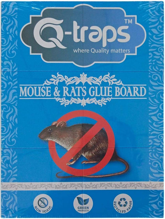 Extra Large 12" X 6" Mouse & Rat Trap – Non Toxic, No Touch, Sticky Glue Pads Catch, Kill & Contain Mice, Rats & Small Rodents & Pests – Boards are Safe for Indoor or Outside Use